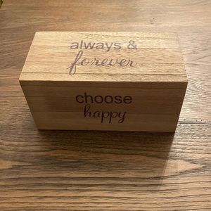 always & forever*choose happy*happy life*you are the best block w/ wooden look